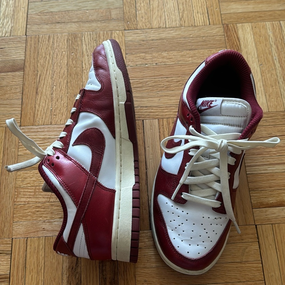 Nike red dunk lows